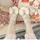 Sheep Puff Love Lace Medium Heel Shoes(Limited Pre-Order/8 Colours/Full Payment Without Shipping)